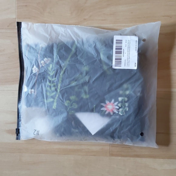 NEW Embroidered Mini Dress, S, black floral, mesh, lined, zip up, formal, sheer - Picture 13 of 16